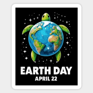Earth Day 2025 Restore Earth Sea Turtle Art Save the Planet Magnet